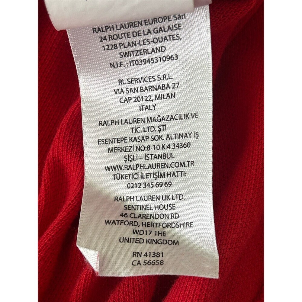 Polo Ralph Lauren Polo Shirt Mens L Red Classic Fit Big Pony Logo Short - Picture 4 of 8